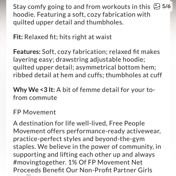 NWOT FP Movement Pick It Up Pullover Heather Gray L - Picture 6 of 11